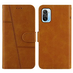 Funda de Cuero Cartera con Soporte Carcasa Y01X para Xiaomi Redmi K40 5G Marron Claro