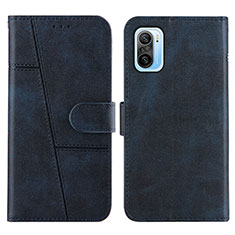 Funda de Cuero Cartera con Soporte Carcasa Y01X para Xiaomi Redmi K40 Pro+ Plus 5G Azul