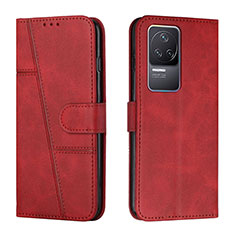 Funda de Cuero Cartera con Soporte Carcasa Y01X para Xiaomi Redmi K50 5G Rojo