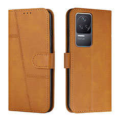 Funda de Cuero Cartera con Soporte Carcasa Y01X para Xiaomi Redmi K50 Pro 5G Marron Claro