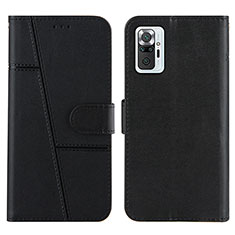 Funda de Cuero Cartera con Soporte Carcasa Y01X para Xiaomi Redmi Note 10 Pro 4G Negro