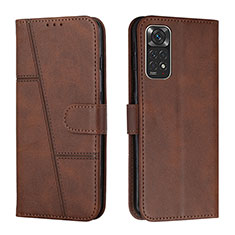 Funda de Cuero Cartera con Soporte Carcasa Y01X para Xiaomi Redmi Note 11 4G (2022) Marron