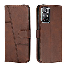 Funda de Cuero Cartera con Soporte Carcasa Y01X para Xiaomi Redmi Note 11 5G Marron