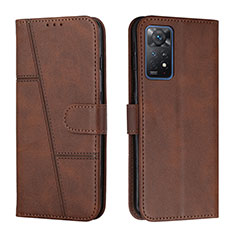 Funda de Cuero Cartera con Soporte Carcasa Y01X para Xiaomi Redmi Note 11 Pro 4G Marron