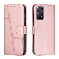 Funda de Cuero Cartera con Soporte Carcasa Y01X para Xiaomi Redmi Note 11 Pro 4G Oro Rosa