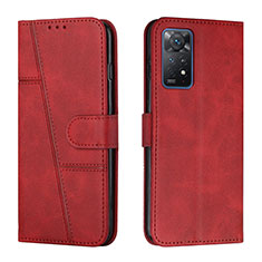 Funda de Cuero Cartera con Soporte Carcasa Y01X para Xiaomi Redmi Note 11 Pro 5G Rojo