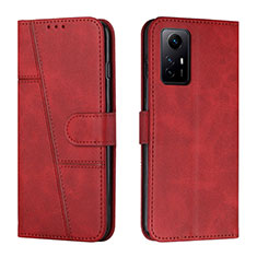 Funda de Cuero Cartera con Soporte Carcasa Y01X para Xiaomi Redmi Note 12S Rojo