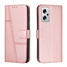 Funda de Cuero Cartera con Soporte Carcasa Y01X para Xiaomi Redmi Note 12T Pro 5G Oro Rosa