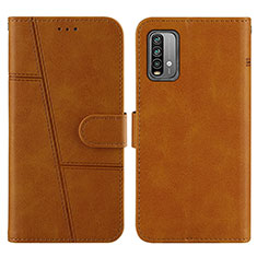 Funda de Cuero Cartera con Soporte Carcasa Y01X para Xiaomi Redmi Note 9 4G Marron Claro