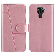 Funda de Cuero Cartera con Soporte Carcasa Y01X para Xiaomi Redmi Note 9 Oro Rosa