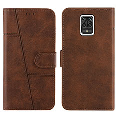 Funda de Cuero Cartera con Soporte Carcasa Y01X para Xiaomi Redmi Note 9S Marron