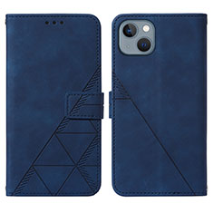 Funda de Cuero Cartera con Soporte Carcasa Y02B para Apple iPhone 13 Azul