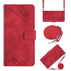 Funda de Cuero Cartera con Soporte Carcasa Y02B para Huawei Y9 Prime (2019) Rojo