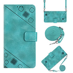 Funda de Cuero Cartera con Soporte Carcasa Y02B para Motorola Moto E32 Verde