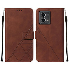 Funda de Cuero Cartera con Soporte Carcasa Y02B para Motorola Moto G Stylus (2023) 4G Marron