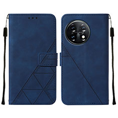 Funda de Cuero Cartera con Soporte Carcasa Y02B para OnePlus 11 5G Azul