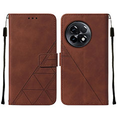 Funda de Cuero Cartera con Soporte Carcasa Y02B para OnePlus Ace 2 5G Marron