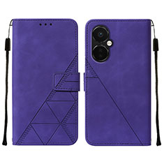 Funda de Cuero Cartera con Soporte Carcasa Y02B para OnePlus Nord CE 3 5G Morado