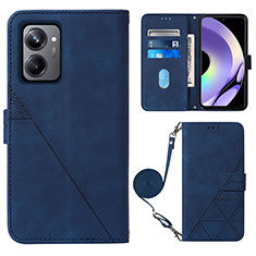 Funda de Cuero Cartera con Soporte Carcasa Y02B para Realme 10 Pro 5G Azul