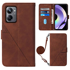 Funda de Cuero Cartera con Soporte Carcasa Y02B para Realme 10 Pro 5G Marron