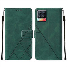 Funda de Cuero Cartera con Soporte Carcasa Y02B para Realme 8 4G Verde