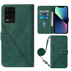 Funda de Cuero Cartera con Soporte Carcasa Y02B para Realme 8 5G Verde