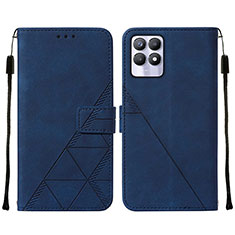 Funda de Cuero Cartera con Soporte Carcasa Y02B para Realme 8i Azul