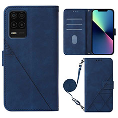 Funda de Cuero Cartera con Soporte Carcasa Y02B para Realme 8s 5G Azul