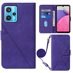 Funda de Cuero Cartera con Soporte Carcasa Y02B para Realme 9 5G Morado