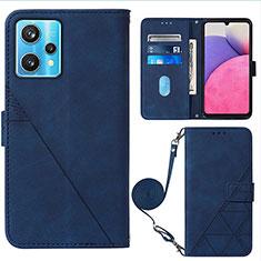 Funda de Cuero Cartera con Soporte Carcasa Y02B para Realme 9 Pro+ Plus 5G Azul