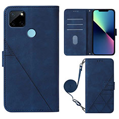 Funda de Cuero Cartera con Soporte Carcasa Y02B para Realme C25Y Azul