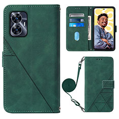 Funda de Cuero Cartera con Soporte Carcasa Y02B para Realme C55 Verde