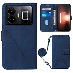 Funda de Cuero Cartera con Soporte Carcasa Y02B para Realme GT Neo5 240W 5G Azul