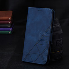 Funda de Cuero Cartera con Soporte Carcasa Y02B para Samsung Galaxy A03s Azul