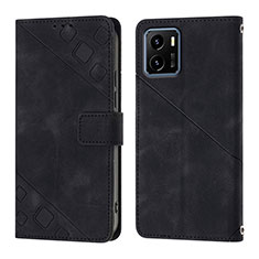 Funda de Cuero Cartera con Soporte Carcasa Y02B para Vivo iQOO U5x Negro