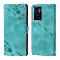 Funda de Cuero Cartera con Soporte Carcasa Y02B para Vivo V23e Verde