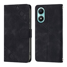 Funda de Cuero Cartera con Soporte Carcasa Y02B para Vivo Y02S Negro