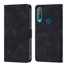 Funda de Cuero Cartera con Soporte Carcasa Y02B para Vivo Y11 Negro