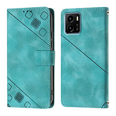 Funda de Cuero Cartera con Soporte Carcasa Y02B para Vivo Y15S Verde