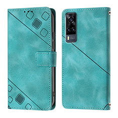 Funda de Cuero Cartera con Soporte Carcasa Y02B para Vivo Y31 (2021) Verde