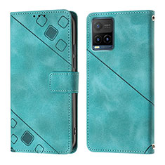 Funda de Cuero Cartera con Soporte Carcasa Y02B para Vivo Y32 4G Verde