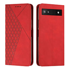 Funda de Cuero Cartera con Soporte Carcasa Y02X para Google Pixel 6a 5G Rojo