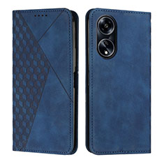 Funda de Cuero Cartera con Soporte Carcasa Y02X para Huawei Honor X5 Plus Azul