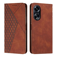 Funda de Cuero Cartera con Soporte Carcasa Y02X para Huawei Honor X5 Plus Marron