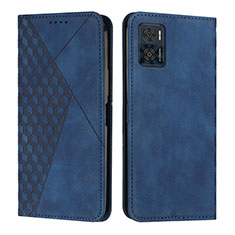 Funda de Cuero Cartera con Soporte Carcasa Y02X para Motorola Moto E22 Azul