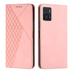 Funda de Cuero Cartera con Soporte Carcasa Y02X para Motorola Moto E22i Oro Rosa