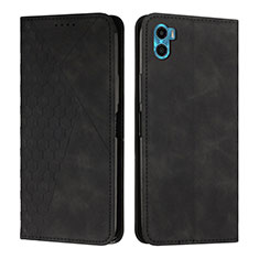 Funda de Cuero Cartera con Soporte Carcasa Y02X para Motorola Moto E22S Negro