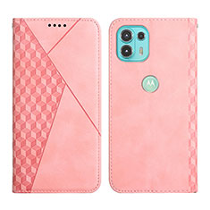 Funda de Cuero Cartera con Soporte Carcasa Y02X para Motorola Moto Edge 20 Lite 5G Oro Rosa