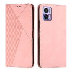 Funda de Cuero Cartera con Soporte Carcasa Y02X para Motorola Moto Edge 30 Lite 5G Oro Rosa