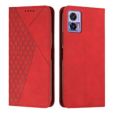 Funda de Cuero Cartera con Soporte Carcasa Y02X para Motorola Moto Edge 30 Lite 5G Rojo